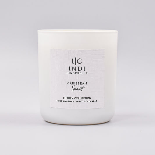 Caribbean Sunset Candle - White