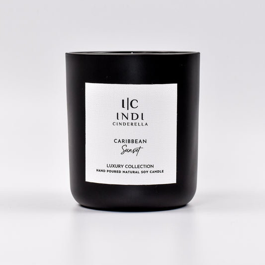 Caribbean Sunset Candle - Black