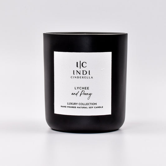 Lychee & Peony Candle - Black