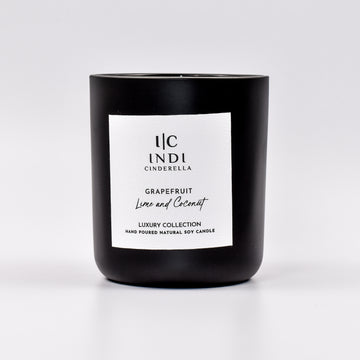Grapefruit, Coconut & Lime Candle - Black