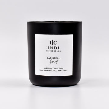 Caribbean Sunset Candle - Black