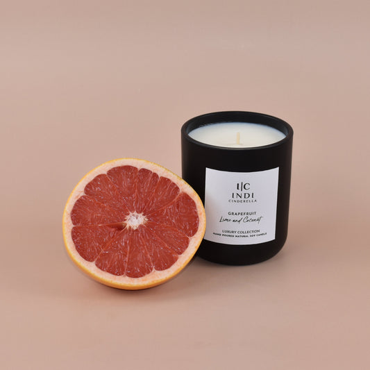 Grapefruit, Coconut & Lime Candle - Black