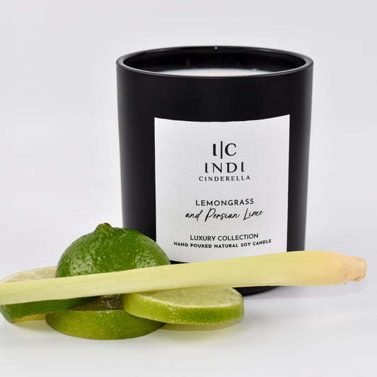 Lemongrass & Persian Lime Candle - Black