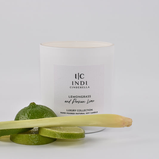 Lemongrass & Persian Lime Candle - White