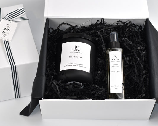 Noir Edition - French Pear 400g Candle and Room Spray Gift Set