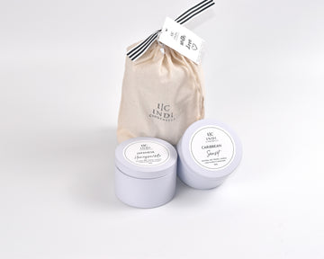 Noir Edition - Japanese Honeysuckle & Caribbean Sunset Travel Candle Pouch Gift Set