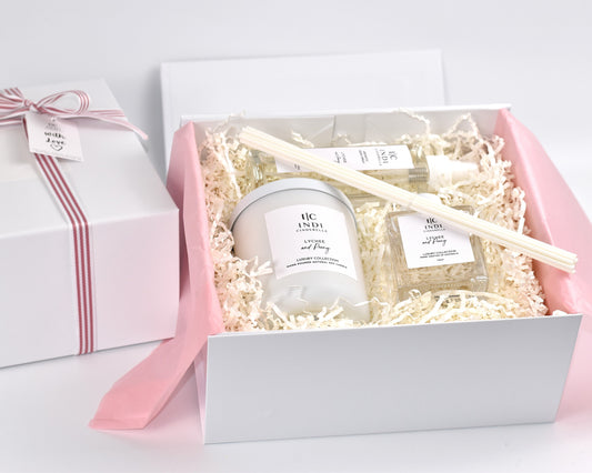 Pink Bouquet - The Essential Trio - Lychee and Peony Gift Set