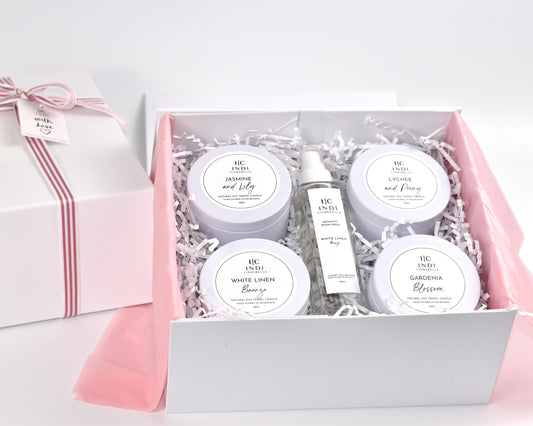 Pink Bouquet - Travel Candle and Room Spray Gift Set