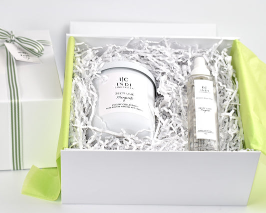 Citrus Twist -  Zesty Lime Margarita 400g Candle and Room Spray Gift Set