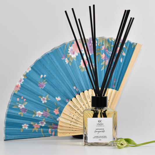 Japanese Honeysuckle Reed Diffuser - Black