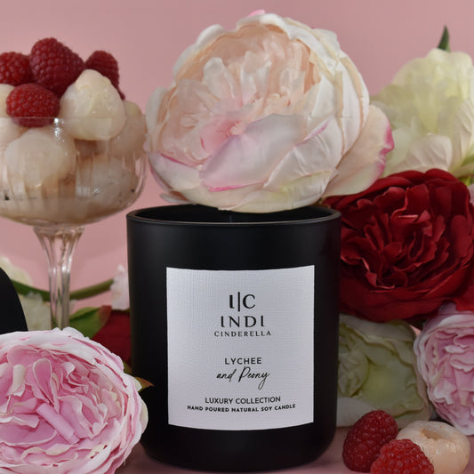 Lychee & Peony Candle - Black