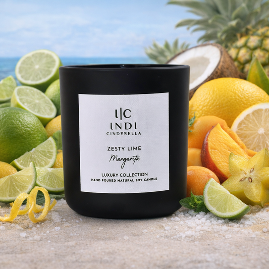 Zesty Lime Margarita Candle - Black