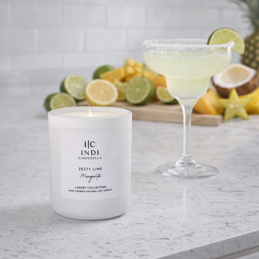 Zesty Lime Margarita Candle - White
